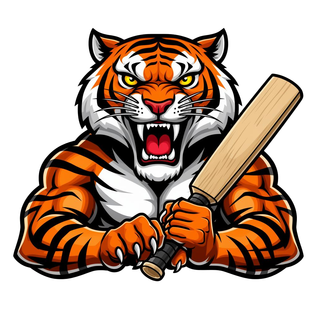 Tiger batsman mascot